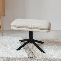 Discount Zuiver Hocker Tyler Bouclé, kleur Naturel
