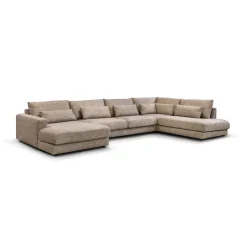 Online PEPP Interiors Hoekbank Como 421cm, Chenille, kleur Bruin