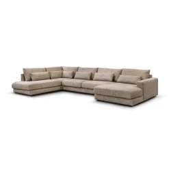 Online PEPP Interiors Hoekbank Como 421cm, Chenille, kleur Bruin