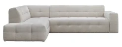 New LABEL51 Hoekbank Lorenzo Links, 294cm, Elite stof, kleur Naturel