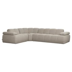 Outlet WOOOD Hoekbank Mojo Links, Bouclé Beige