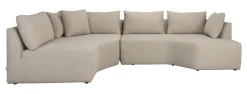Clearance Zuiver Hoekbank Prosper kleur Cappuccino