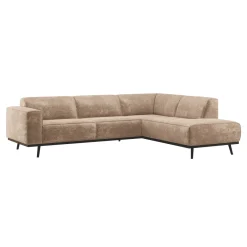 Clearance WOOOD Hoekbank Statement Velvet Chenille, kleur Taupe