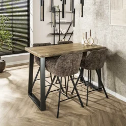 Clearance LifestyleFurn Industriële Bartafel Barbra 135 x 70cm Naturel