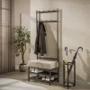 Outlet LifestyleFurn Kapstok Karalynn Met bankje en 7 haken