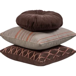 Hot WOOOD Kussen Aziz Set van 3 stuks, kleur Bruin