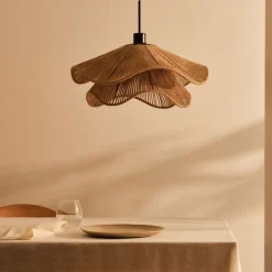 Best Kave Home Lampenkap Pontos Dubbel, Jute, 50cm