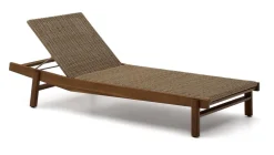 Sale Kave Home Ligbed Itani Acaciahout en rattan Beige