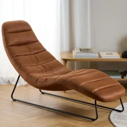 Discount Bendt Lounge Fauteuil Tiago Leder, kleur Bruin