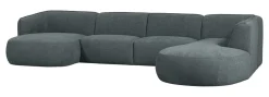 Discount WOOOD Lounge U-Bank Polly Rechts, 353cm, Woven