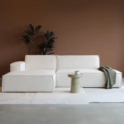 Online PEPP Interiors Loungebank Enzo 280cm, Bouclé, kleur Naturel