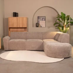 LABEL51 Loungebank Espen Elite stof, kleur Stone