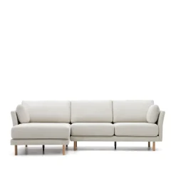 Clearance Kave Home Loungebank Gilma Links/Rechts, Chenille, kleur Beige