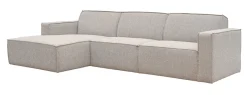 Discount LABEL51 Loungebank Kay Links, Bouclé, kleur Naturel