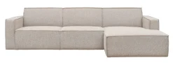 Hot LABEL51 Loungebank Kay Rechts, Bouclé, kleur Naturel