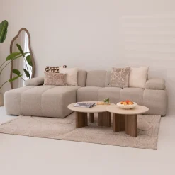 Hot WOOOD Loungebank Mojo Bouclé, kleur Melange Beige