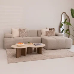 Hot WOOOD Loungebank Mojo Bouclé, kleur Melange Beige
