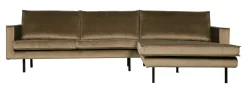 Best WOOOD Loungebank Rodeo Rechts, Velvet