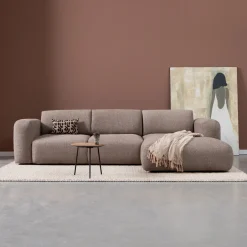 PEPP Interiors Loungebank Soul 280cm, Chenille, kleur Bruin