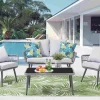 Best Artistiq Living Loungeset Camile 2 stoelen + bank + tafel, Polyrotan