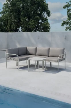 New Nohr Loungeset Kalicia Met hoekbank en tafel, kleur /Beige Bruin