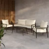 Online Nohr Loungeset Michiko Met bank, 2 loungestoelen en tafel, kleur Beige/Zwart