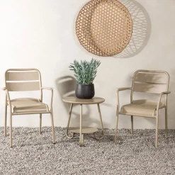 Hot Nohr Loungeset Tandra Met 2 stoelen en tafel, kleur Beige