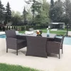 Hot Artistiq Living Loungeset Tarah Tafel + 2 stoelen, kleur bruin