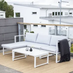 Online Nohr Loungeset Terah Met loungebank en tafel Grijs/Wit