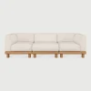 New Ethnicraft Modulaire Loungebank Monocle 3-zits, Teakhout