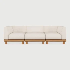 New Ethnicraft Modulaire Loungebank Monocle 3-zits, Teakhout