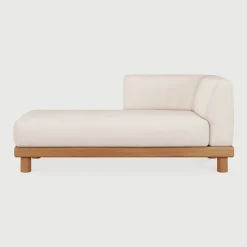 Best Ethnicraft Modulaire Loungebank Monocle Lounge met Arm Rechts, Teakhout