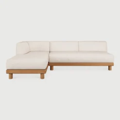 Outlet Ethnicraft Modulaire Loungebank Monocle Hoek Links, Teakhout