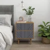 Online Artistiq Living Nachtkastje Beckham 2 lades, kleur Grijs / Naturel