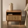 Online Kave Home Nachtkastje Elan Notenhout, Met 1 lade