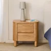 New Kave Home Nachtkastje Salaya Essenhout, Met 2 lades