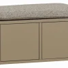 Clearance WOOOD Opbergbank Turner Met kussen, 80cm, kleur Mud