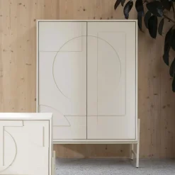 Outlet Zuiver Opbergkast Faces Eikenhout, 140 x 100cm, kleur Beige