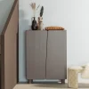 Outlet WOOOD Opbergkast Root Grenenhout, 135 x 100cm, kleur Truffelbruin