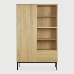 Ethnicraft Opbergkast Whitebird Gevernist Eikenhout, 178 x 110cm