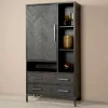 Online Tower Living Opbergkast Ziano Visgraat, 190 x 100cm, kleur zwart