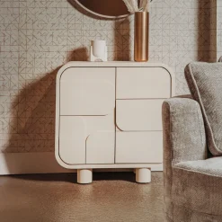 New Tower Living Opbergkastje Alviano 80 x 80cm, kleur Beige