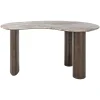 New Richmond Interiors Organisch Bureau Brando Marmer en MDF, 160 x 80cm