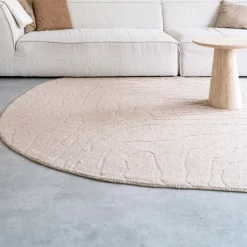 Hot By-Boo Organisch Vloerkleed Pebble Wol, 190 x 290cm Beige
