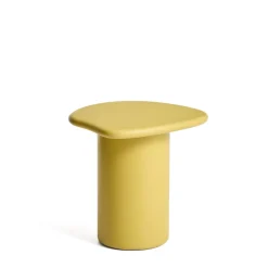 Sale Kave Home Organische Bjizettafel Macarella Beton, 48 x 47cm, kleur Mosterdgeel