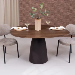 Sale Sohome Organische Eettafel Madin Mangohout, 140cm, kleur Espresso