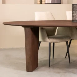 Outlet LABEL51 Organische Eettafel Wow Mangohout, kleur Espresso