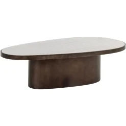 New Richmond Interiors Organische Salontafel Biloxi Marmer en MDF, 130 x 68cm Bruin