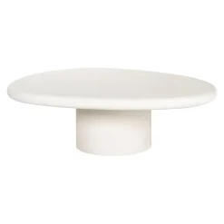 Outlet Richmond Interiors Organische Salontafel Bloomstone 110 x 90cm, kleur Wit