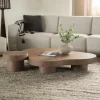 Sale Eleonora Organische Salontafel Bobbie Naturel Walnoot, Set van 2 stuks
